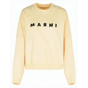 Marni Relaxed Fit Long-Sleeved Cropped Sweatshirt - NWT